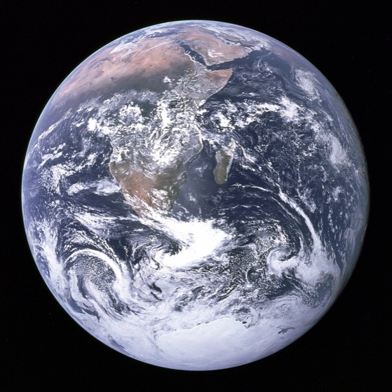 Earth photographed by the Apollo 17 crew