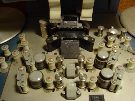 Rollers of a Steenbeck editing table